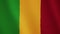 Mali flag waving animation. Full Screen. Symbol of the country.