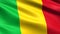 Mali flag, with waving fabric texture