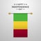 Mali Independence day hanging flag background