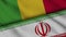 Mali and Iran Flags, Breaking News, Political Diplomacy Crisis Concept