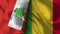 Mali and Lebanon Realistic Flag â€“ Fabric Texture Illustration