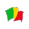 Mali national flag. Vector illustration. Bamako