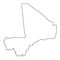 Mali outline map