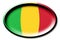 Mali - round country flag with an edge