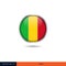 Mali round flag vector design.