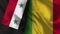 Mali and Syria Realistic Flag â€“ Fabric Texture Illustration