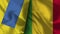 Mali and Ukraine Realistic Flag â€“ Fabric Texture Illustration