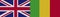 Mali and United Kingdom British Britain Fabric Texture Flag â€“ 3D Illustrations