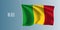 Mali waving flag vector illustration. Iconic design element