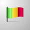 Mali waving Shiny Flag design vector