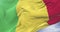 Malian flag waving at wind with blue sky in slow, loop