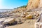 Malibu Beach with Rocky Boulders and Cliffs