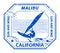 Malibu, California stamp