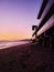 Malibu sunset colors on display in the calm waters