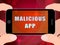 Malicious App Spyware Threat Warning 2d Illustration