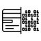 Malicious code on hard drive icon, outline style