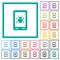 Malicious mobile software flat color icons with quadrant frames