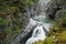 Maligne Falls through the narrow Maligne Canyon