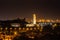 Malik Ibn Anas Mosque or El Abidine Mosque at night in Carthage