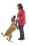 Malinois and woman