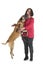 Malinois and woman