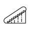 Mall Escalator Icon Black And White Illustration