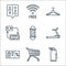mall line icons. linear set. quality vector line set such as fire extinguisher, trolley, discount, treadmill, barbershop, payment
