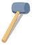 mallet rubber hammer tool vector illustration transparent background