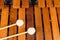 Mallets on marimba