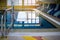 MALLNITZ, AUSTRIA - FEBRUARY 6, 2018: Swimming pool lift for disabled people in Tauernbad,  Mallnitz