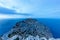 Mallorca lighthouse blue hour Majorca Cap Formentor landscape Mediterranean Sea Spain copyspace travel