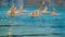 Mallorca local Synchronized swimming team practice detail