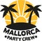 Mallorca party crew with palms