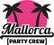 Mallorca party crew with palms