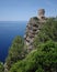 Mallorca, Spain - 18 June, 2023: Views over the Mediterranean coast from the Mirador Torre del Verger, Banyalfabur, Mallorca