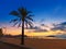 Mallorca sunrise in Magaluf Palmanova beach