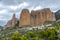 Mallos De Riglos are the picturesque rocks in Huesca Spain