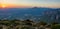 Mallos of Riglos at sunset from top of the mountain