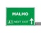 MALMO road sign isolated on white