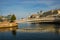 MALMO, SWEDEN: Beautiful scenery on the promenade of the bridge and buildings in city of Malmo