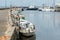 Malmo, Sweden- June 28, 2020: Small fishing boats in a marina in Scania, Southern Sweden. The fishing business is not