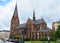 MALMO, SWEDEN - MAY 31, 2017: Sankt Petri kyrka is a large church in MalmÃ¶ it is built in the Gothic style