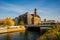 MALMO, SWEDEN: Skyline of Malmo dominated by the world maritime university, Sweden