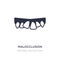 malocclusion icon on white background. Simple element illustration from Dentist concept