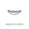 Malocclusion linear icon. Modern outline Malocclusion logo conce