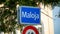 Maloja street sign - SWISS ALPS, SWITZERLAND - JULY 22, 2019