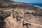 Malpais de Guimar, badlands volcanic landscape in Tenerife, Canary island, Spain.