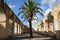 Malta: The arcades in the upper Baracca Garden in Valetta City.