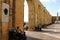 Malta: The arcades in the upper Baracca Garden in Valetta City.