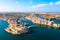Malta. Birgu and Senglea cityscapes